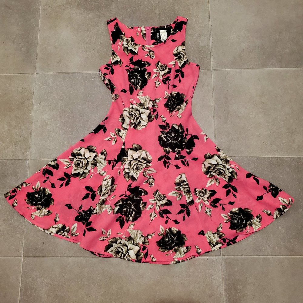 H&M Floral Flare Mini Dress